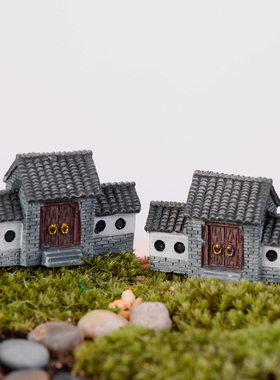 微景观卡通中式牌楼小摆件环保树脂古城门创意小房子盆栽摄影道具