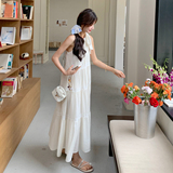 新款2D037-8825-P135-K208挂脖绑带温柔仙女裙，女装连衣裙，2D037
