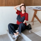 夏款上新2D037-8860-P155-K238假两件T恤牛仔裤套装，女装套装/套裙，2D037