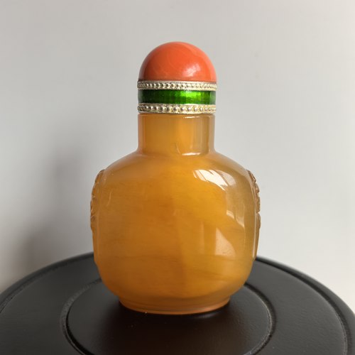 蒙古勒津纯手工制作蒙古族鼻烟壶