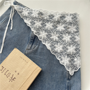 三角巾腰带女配裙子牛仔裤叠穿蕾丝屁帘腰封配饰腰搭腰巾飘带发带