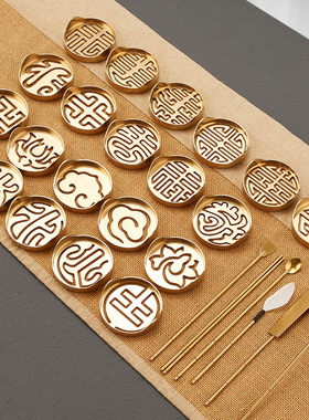 6公分入门用具双耳打篆工具6cm8cm12cm复古七件套香灰唯吾知足