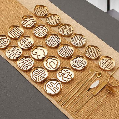 蒲庆兰香篆纯铜双耳香道套装