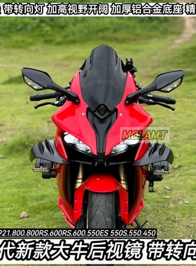 二代新款适用赛600RS赛800改装件大牛转向灯后视镜大视野600/450