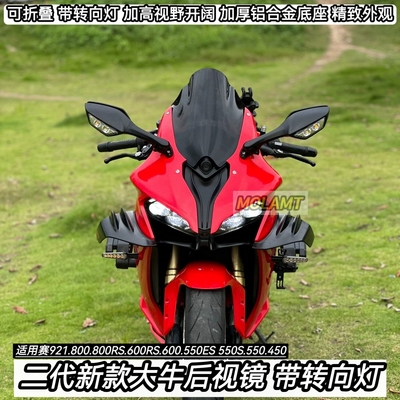 二代新款适用赛600RS赛800改装件大牛转向灯后视镜大视野600/450