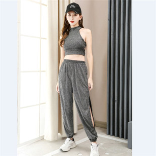 新款爵士舞套装跳舞服JIZZ练功服韩舞女团DS演出服闪亮银丝现代舞