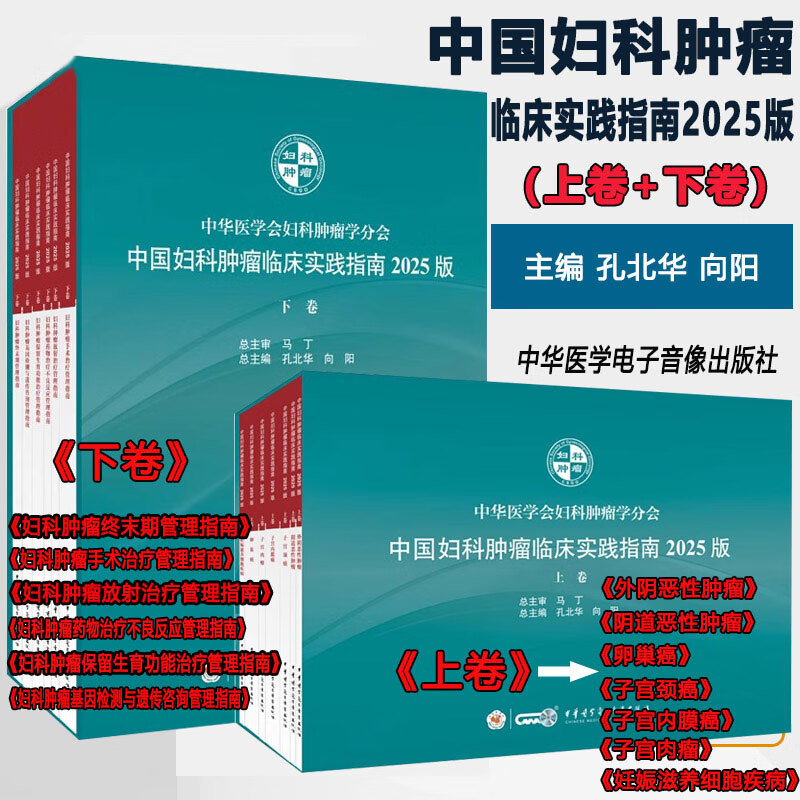 中国妇科恶性肿瘤临床实践指南2025版上卷下卷 妇科肿瘤手术治疗卵巢子宫颈癌内膜阴道恶性肿瘤诊疗用药原则指南 中华医学电子音像