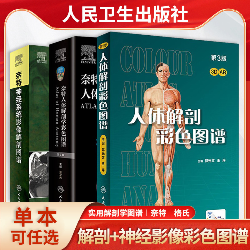 10本单本可任选解剖学图谱影像图片