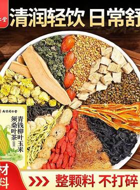 同仁堂青钱柳叶玉米须桑叶降血糖的茶杜仲苦荞山楂茶降血压血糖血脂三高茶非专用降高血压降压茶降血脂降糖男女性去湿气排毒祛湿茶