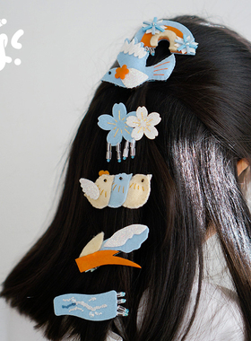 古古乐gugu|24节气物候冬宝宝中国风发夹发圈胸针乐畈满90元包邮