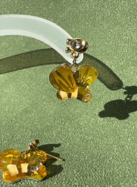 欧美外贸孤品蝴蝶耳饰耳钉 项链趣味十足