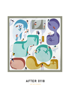 After自由姿态 真丝斜纹绸手工卷边桑蚕丝丝巾围巾中方巾 春夏新款