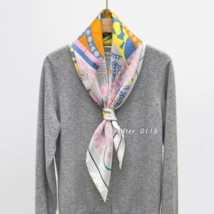 桑蚕丝斜纹真丝桑蚕丝丝巾围巾大方巾 通勤质感 After 高乔马鞍