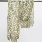 真丝乔其纱丝巾长条巾 春夏轻薄款 After 心尖尖绿·猪鼻