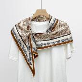 After 真丝斜纹绸菱形巾桑蚕丝丝巾披肩 风素雅 巡礼 法式