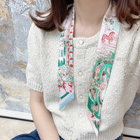 After2026 autumn, mulberry silk, real silk, long ribbon, TWILL, bag, silk scarf, hair band, small neckerchief, ribbon thumbnail 6