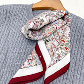 丝毛丝巾高级感 老钱风真丝羊毛围巾女秋冬季 After 烂漫腰果花