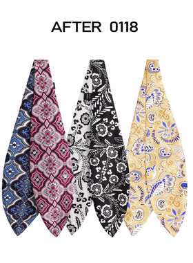 After 100真丝桑蚕丝双面异色文艺休闲百搭 可定型款丝巾装饰发带