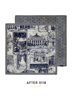 双面异色提花桑蚕丝丝巾围巾中方巾 重磅花萝 After 南法庄园