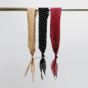 真丝菱形巾经典 时尚 桑蚕丝有机棉围巾丝巾女 三色波点 After