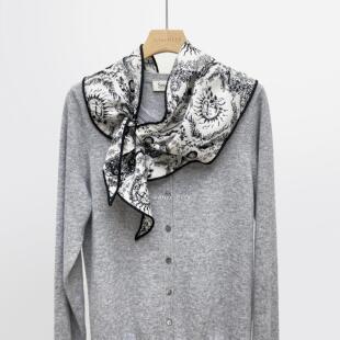 真丝羊毛菱形巾 百搭气质 桑蚕丝丝巾披肩 太阳神 After