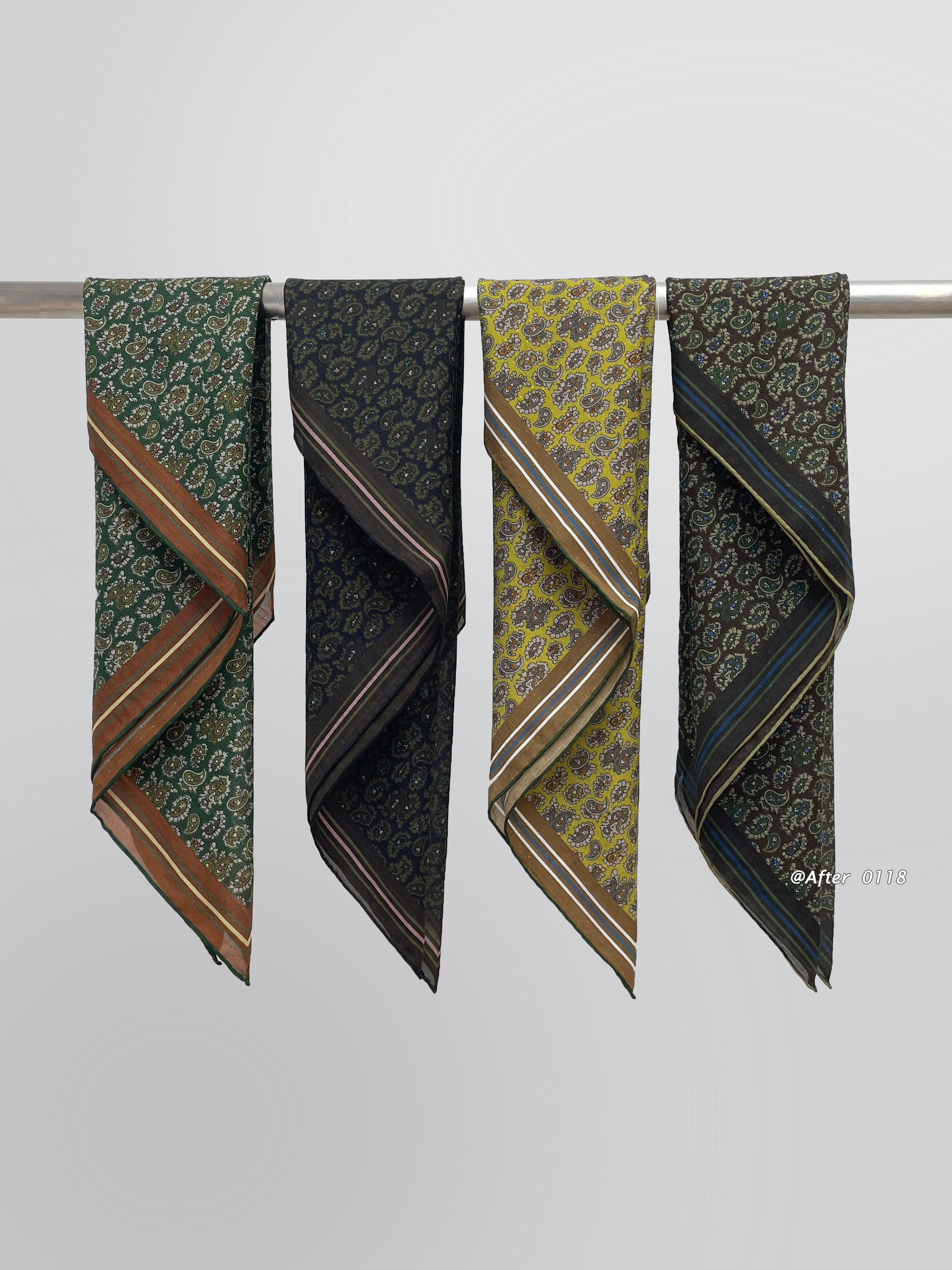 After【腰果花】春夏新款亲肤透气柔软丝绵真丝桑蚕丝丝巾中方巾