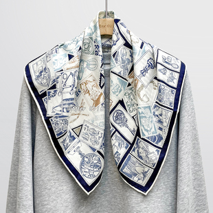 丝毛中方巾 双面异色真丝桑蚕丝羊毛丝巾 福宝集邮者 After