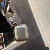 ins小众简约电镀银色适用airpodspro苹果无线蓝牙耳机保护套2 3代磨砂手链Pro2极简AirPods3少女全包防摔软壳