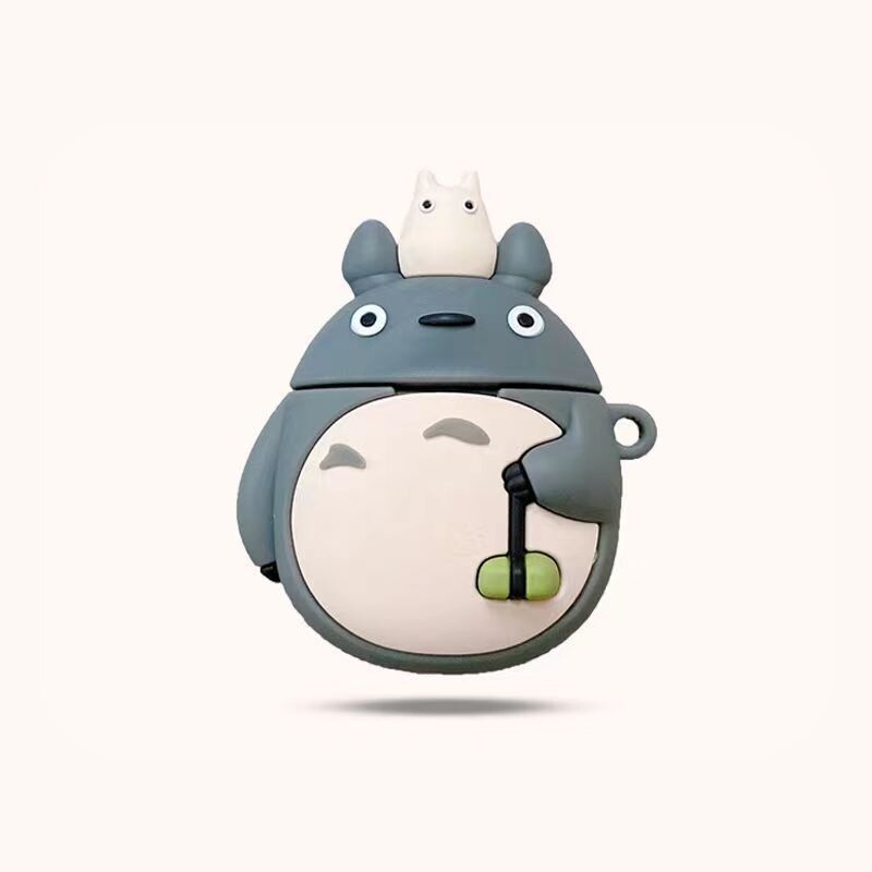 可爱呆萌龙猫AirPods1/2代耳机套苹果pro3无线蓝牙硅胶保护壳卡通AirPods5代耳机壳