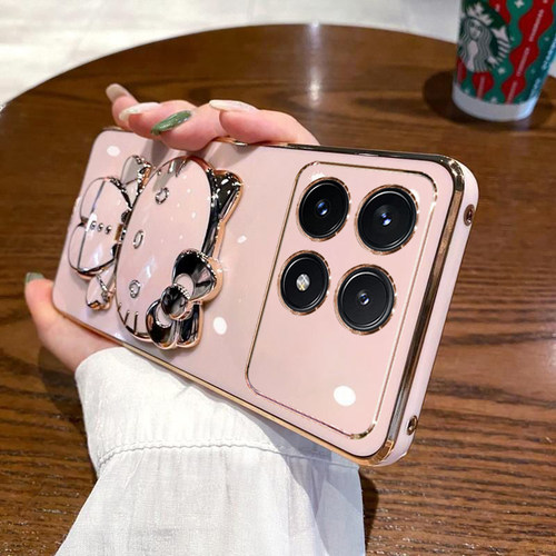 适用小米POCO X6 5G手机壳X6pro 5G硅胶M3防摔X4pro 5G保护套KT支架镜子电镀M4 5G个性创意简约新款