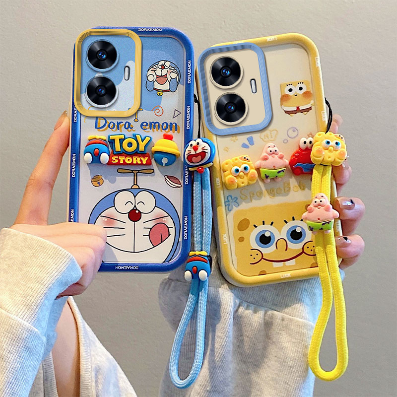 适用Realme C55手机壳真我C30 4G真我C25气囊防摔C65软C67全包边C53保护套个性创意立体卡通可爱情侣新款