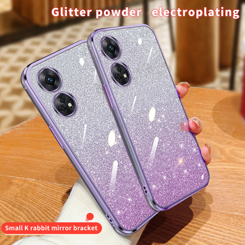 适用OPPO Reno8T 4G/5G国际版渐变闪粉手机壳防摔硅胶保护套CPH2505海外版创意CPH2481潮女简约款新
