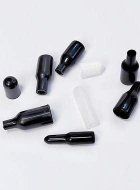 手工自制逗猫棒diy材料猫咪玩具配件黑色软套头套帽饰品羽毛花托