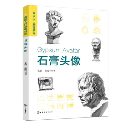 现货 书 素描入门基础教程：石膏头像 王恒、洪涛 编著 非常适合美术爱好者及准备跨入艺术院校的学生学习。化学工业出版社