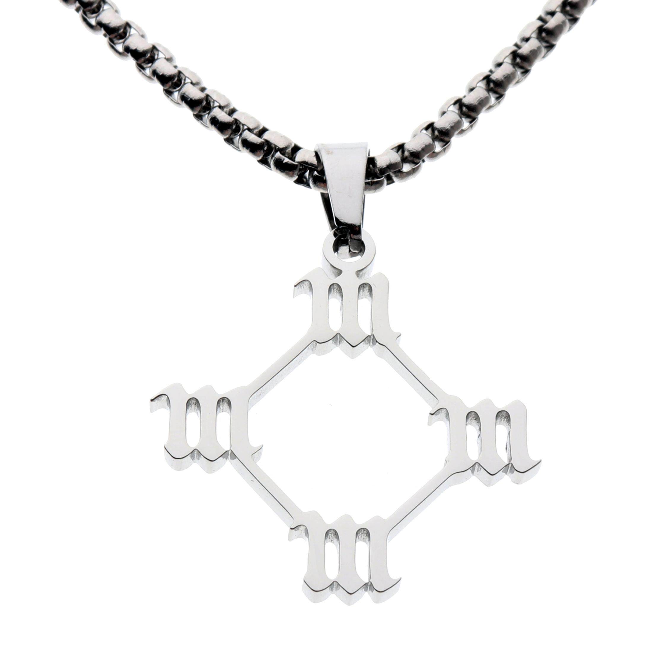 KANYE WEST SO HELP ME GOD HIP HOP Rapper necklace 项链 - 实物图