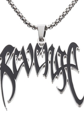 XXX  revenge necklace black 欧美潮牌男女嘻哈个性情侣吊坠项链