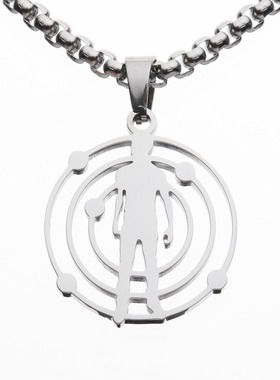 Kid Cudi kanye necklace 欧美潮牌男女嘻哈个性情侣吊坠项链