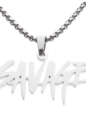 21 SAVAGE necklace欧美潮牌男女嘻哈个性情侣吊坠项链