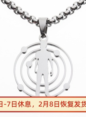 Kid Cudi kanye necklace 欧美潮牌男女嘻哈个性情侣吊坠项链