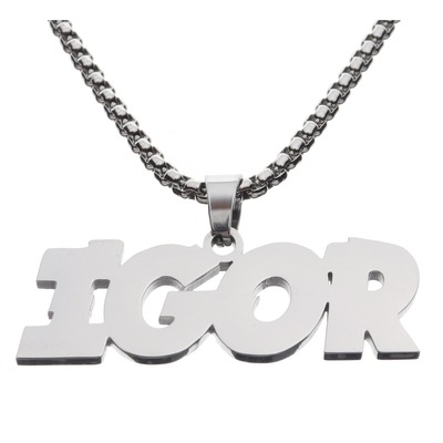 欧美男女嘻哈个性情侣吊坠项链