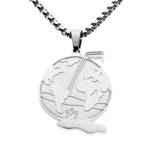 Juice Wrld 999 Earth Hip Hop Rap Pendant Chain Necklace 项链
