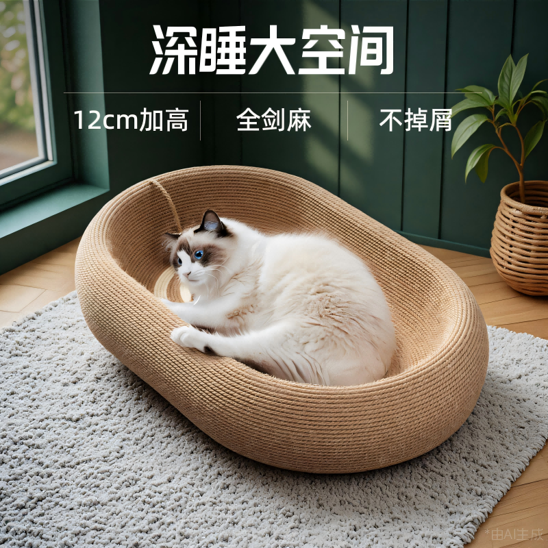 LISNTOPET剑麻猫抓板耐磨耐抓