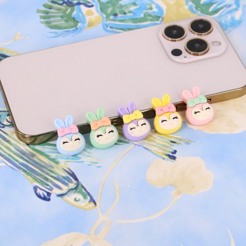 diy饰品配件手工制作树脂平底贴片手机壳发饰辅料卡通兔头星黛露