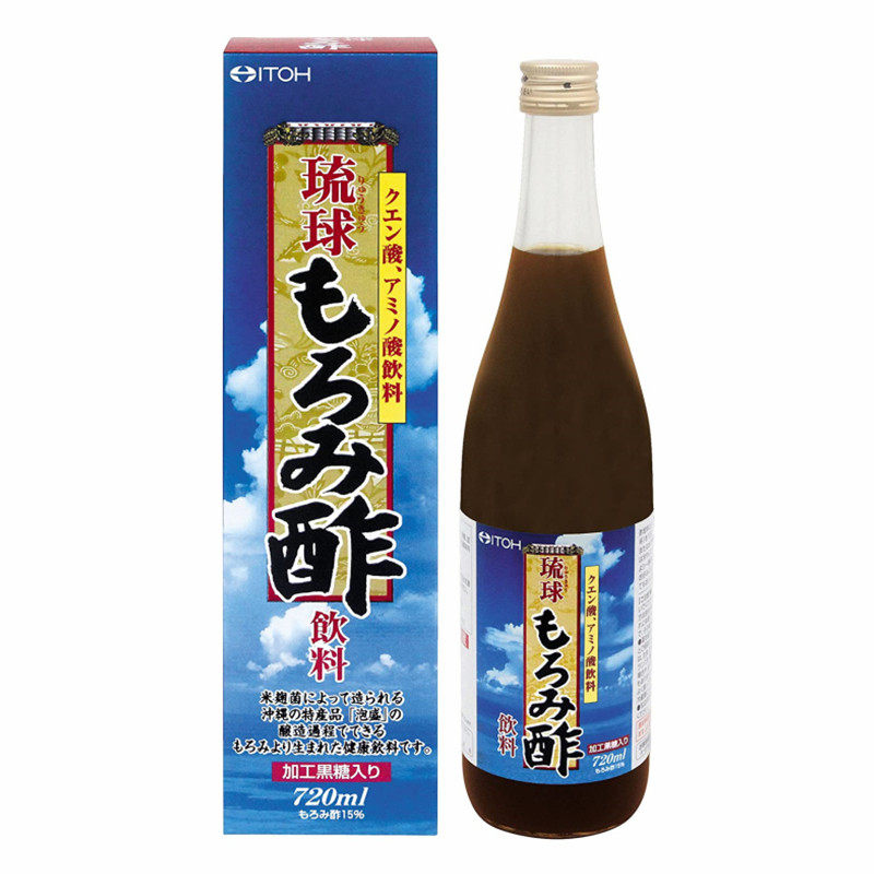 日本代购 井藤汉方ITOH琉球莫柔米醋720ML发酵黑 脂压三高保健