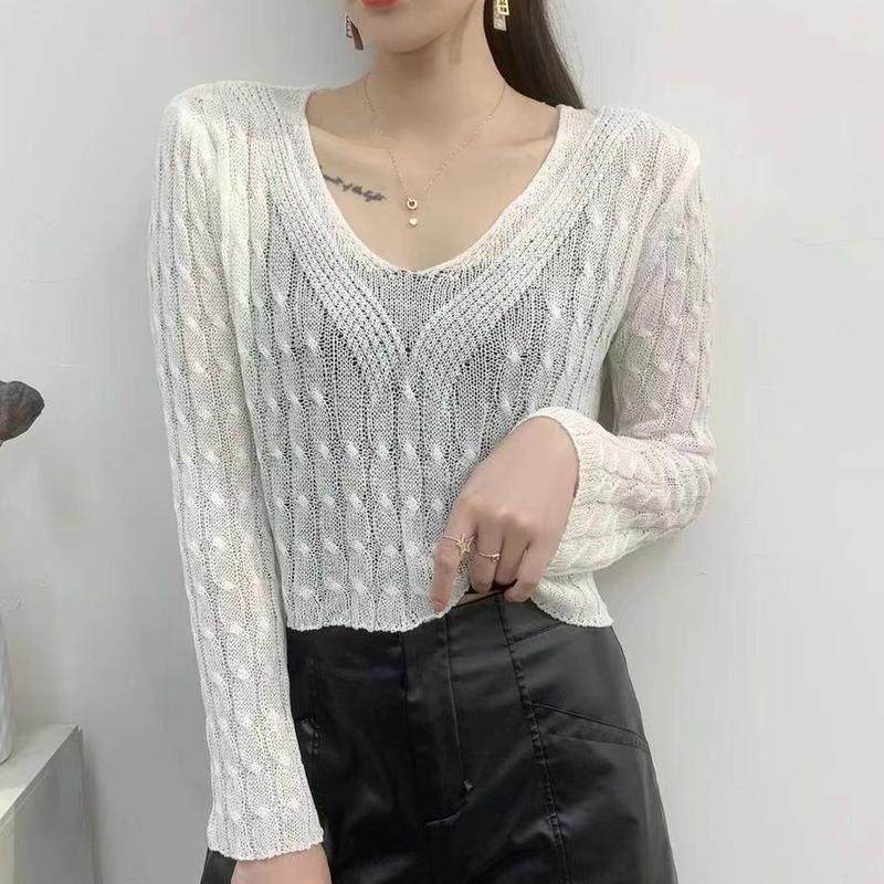 French Style Bubble Sleeve collar versatile lace shirt women's long sleeve foreign style hollow out slim top fashion