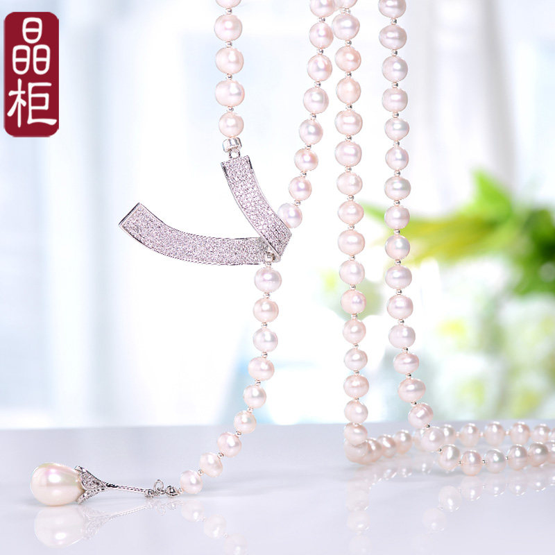 原创新品天然珍珠项链毛衣链女长款百搭简约气质吊坠2026年新款潮