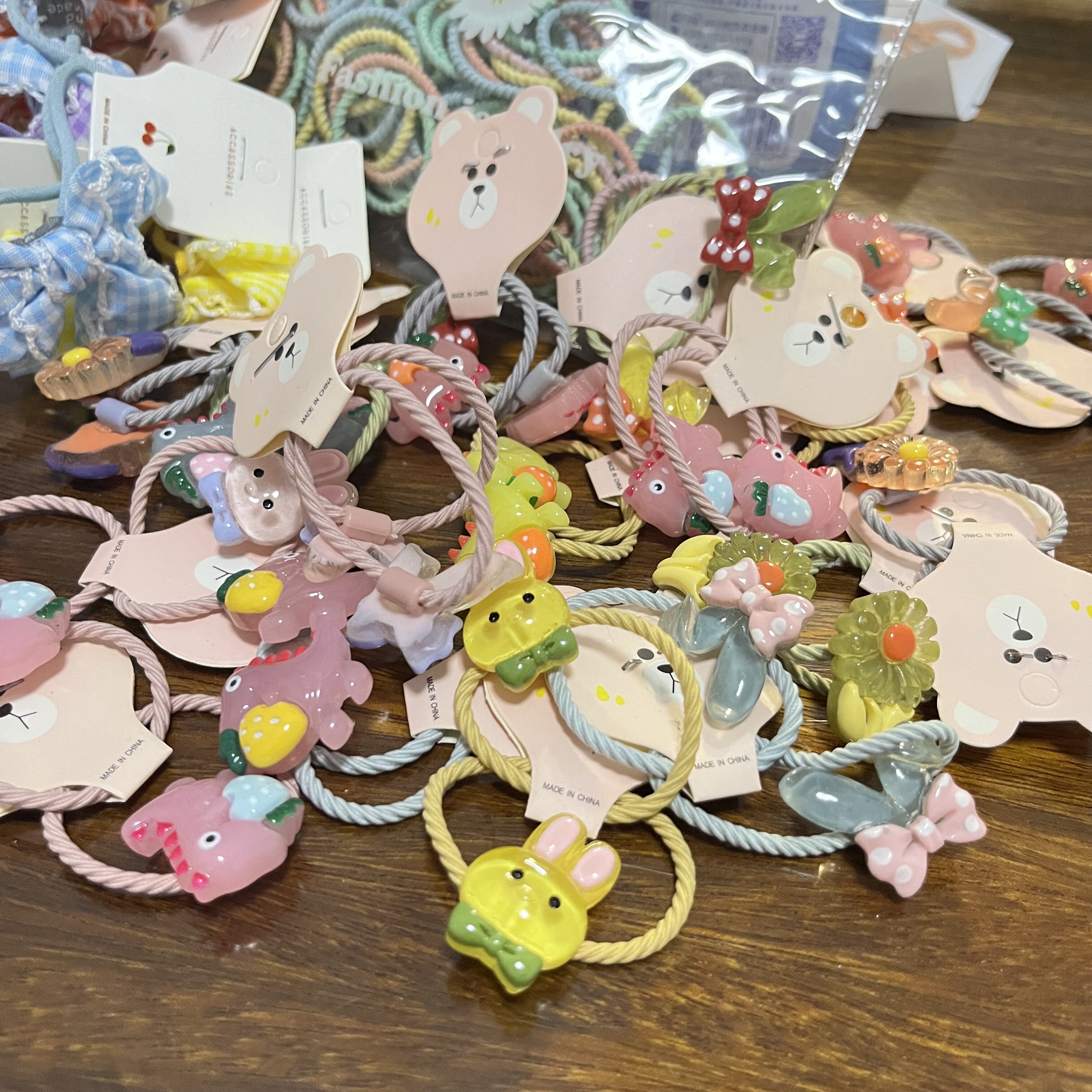 清仓特价儿童发圈可爱小兔子头绳韩版流行新款发绳 不退换