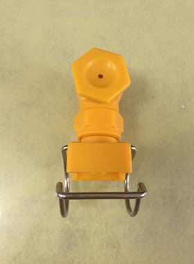 PP黄色拐角夹扣喷嘴卡扣式喷淋头