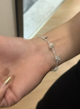 曼光新款喜乐牌转筒碎银子手链