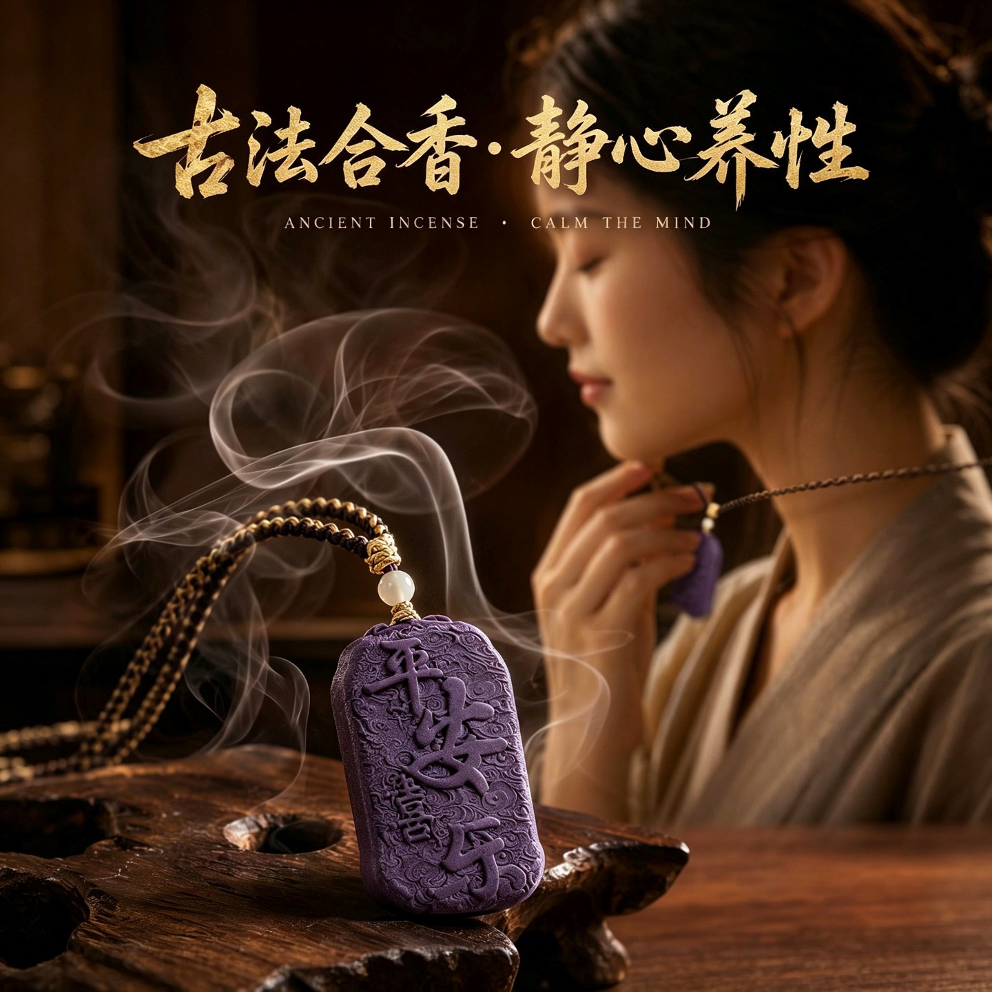中药吊坠纯天然草本可调节款挂件